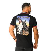 Camisa Muladeiros Masculina Country Polo Jopper Bulls Preta