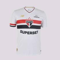 Camisa New Balance São Paulo I 2025 - Masculina - Branco - Camisa New Balance São Paulo I 2025 - Masculina - Branco -