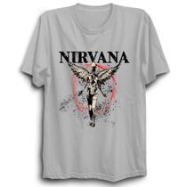 Camisa Nirvana Banda Clássica Camiseta Rock T-shirt Unissex In Utero