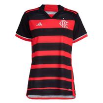 Camisa Oficial Flamengo I 24/25 Feminina Preto Vermelho