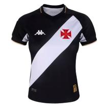 Camisa Oficial Vasco da Gama I 23/24 Feminina Preto Branco