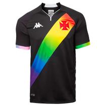 Camisa Oficial Vasco da Gama I 23/24 LGBTQIAPN+ Masculino Preto Colorido