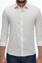 Camisa Ogochi Casual Slim em Linho Areia