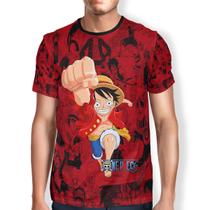 Camisa One Piece 100% Poliéster Moda Otaku Personagens Anime