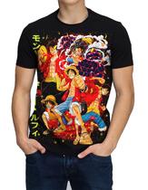 Camisa One Piece Luffy Camiseta Rei Pirata Animes