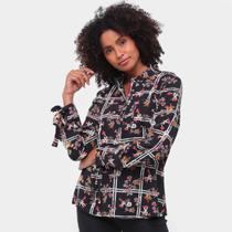 Camisa Only Manga Longa Florida Feminina