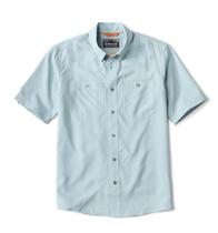 Camisa Orvis Tech Chambray de manga curta Work para homens, pequena Camisa Orvis Tech Chambray de manga curta Work para homens, pequena