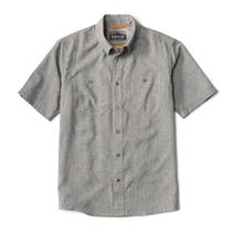 Camisa Orvis Tech Chambray de manga curta Work para homens XXL Moss
