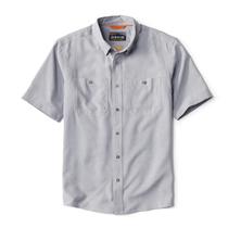 Camisa Orvis Tech Chambray de manga curta Work para homens XXL