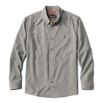 Camisa Orvis Tech Chambray Work, leve, de secagem rápida, UPF 40 Camisa Orvis Tech Chambray Work, leve, de secagem rápida, UPF 40