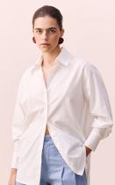 Camisa Oversized Bordado Coqueiral Marca Cacay P M G Branco tamanho:Gcor:Branco