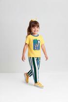 Camisa Oversized Deu Zebra Unissex Algodão Amarelo Três e Já