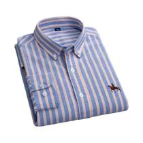 Camisa Oxford De Algodão Masculina De Manga Longa, Corte Regular, Casual, Formal, Blusa De Negócios
