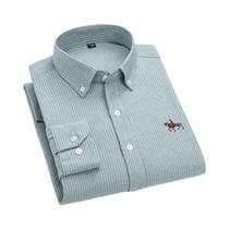 Camisa Oxford Masculina de Manga Comprida - 100% Algodão, Modelagem Regular - Casual e Formal