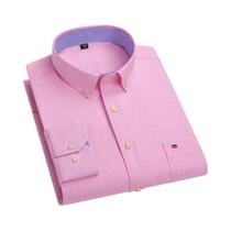 Camisa Oxford Masculina de Manga Comprida - 100% Algodão, Modelagem Regular - Casual e Formal