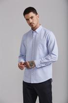 Camisa Oxford Slim Fit - Azul Claro