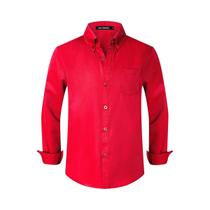 Camisa Oxford Vermelha Para Meninos, Uniforme Escolar De Natal E Dia Dos Namorados, Presente Para