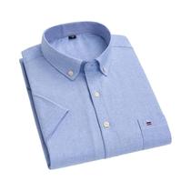 Camisa Oxford Xadrez Masculina Plus Size - Manga Curta 100% Algodão