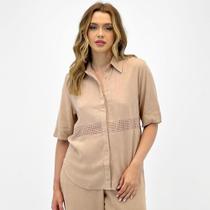 Camisa Pacific Blue Manga Curta Feminina
