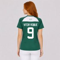 Camisa Palmeiras Player II Feminina Verde 9 Vitor Roque Camisa Palmeiras Player II Feminina Verde 9 Vitor Roque