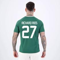 Camisa Palmeiras Richard Rios 27 Alviverde Branca e Verde