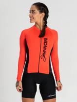Camisa Para Ciclismo Feminina Manga Longa Laranja Savancini Fun (1309)