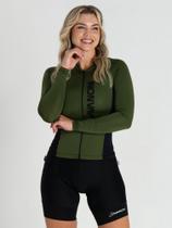 Camisa Para Ciclismo Feminina Manga Longa Verde Militar Savancini Fun (1309) Camisa Para Ciclismo Feminina Manga Longa Verde Militar Savancini Fun (1309)