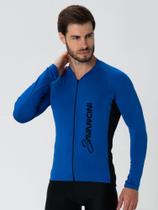 Camisa Para Ciclismo Masculina Azul Bic Manga Longa Savancini Fun (1140)