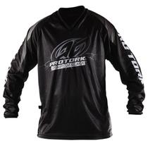 Camisa Para Motocross Trilha Insane In Black Preta Pro Tork Tamanhos P / M / G / GG / XGG