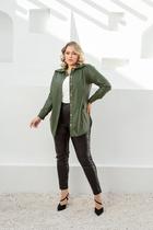 Camisa/Parka material sintético Verde plus size Camisa/Parka material sintético Verde plus size