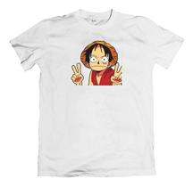 Camisa Paz e Amor Luffy One Piece