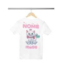 Camisa personalizada aniversário Gata Marie Camisa personalizada aniversário Gata Marie