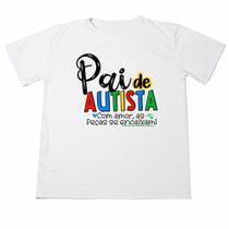Camisa Personalizada Autismo Pai de Autista Adulto Infantil 100% Poliéster Plus size