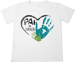 Camisa Personalizada Dia dos Pais Pai de Coração Estampada Adulto Ótimo acabamento e Durabilidade