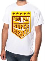 Camisa Personalizada Dia dos Pais Super Herói Estampada Adulto Ótimo acabamento e Durabilidade