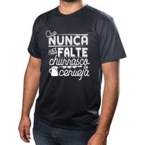 Camisa Personalizada frases Que Nunca Nos Falte Churrasco E Cerveja Camiseta Estampada