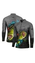 Camisa Pesca Pescaria Mar Negro Combat Escolha a Estampa Proteção UV50+