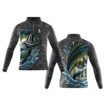 Camisa Pesca UV50 Dry Fit Verde Tons Neutros Manga Longa Unissex Alta Visibilidade