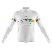 Camisa Pink Floyd Ziper Bike Ciclismo Mtb Dry Fit Esporte Manga Longa