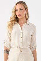 Camisa PKS de Linho Listrada