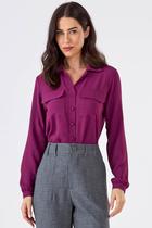 Camisa PKS Manga Longa Magenta Camisa PKS Manga Longa Magenta