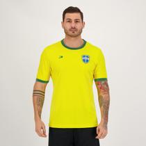 Camisa Placar Brasil Brasão Amarela