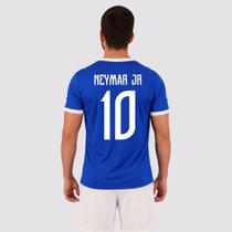 Camisa Placar Brasil Brasão Azul 10 Neymar Jr Camisa Placar Brasil Brasão Azul 10 Neymar Jr