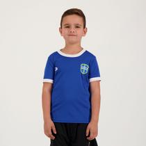 Camisa Placar Brasil Brasão Azul Infantil