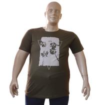 Camisa Plus Sise t shirt estampada 4053 100% algodão masculina