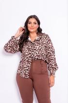 Camisa Plus Size Animal Print