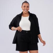 Camisa plus size com bolso marant fem