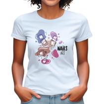 Camisa plus size de manicure babylook feminina tema curso estilo salão de beleza Camisa plus size de manicure babylook feminina tema curso estilo salão de beleza