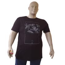 Camisa Plus Size estampada 1090/1077 t shirt 100% algodão
