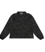 Camisa Plus Size Manga Longa Secret Glam Preto